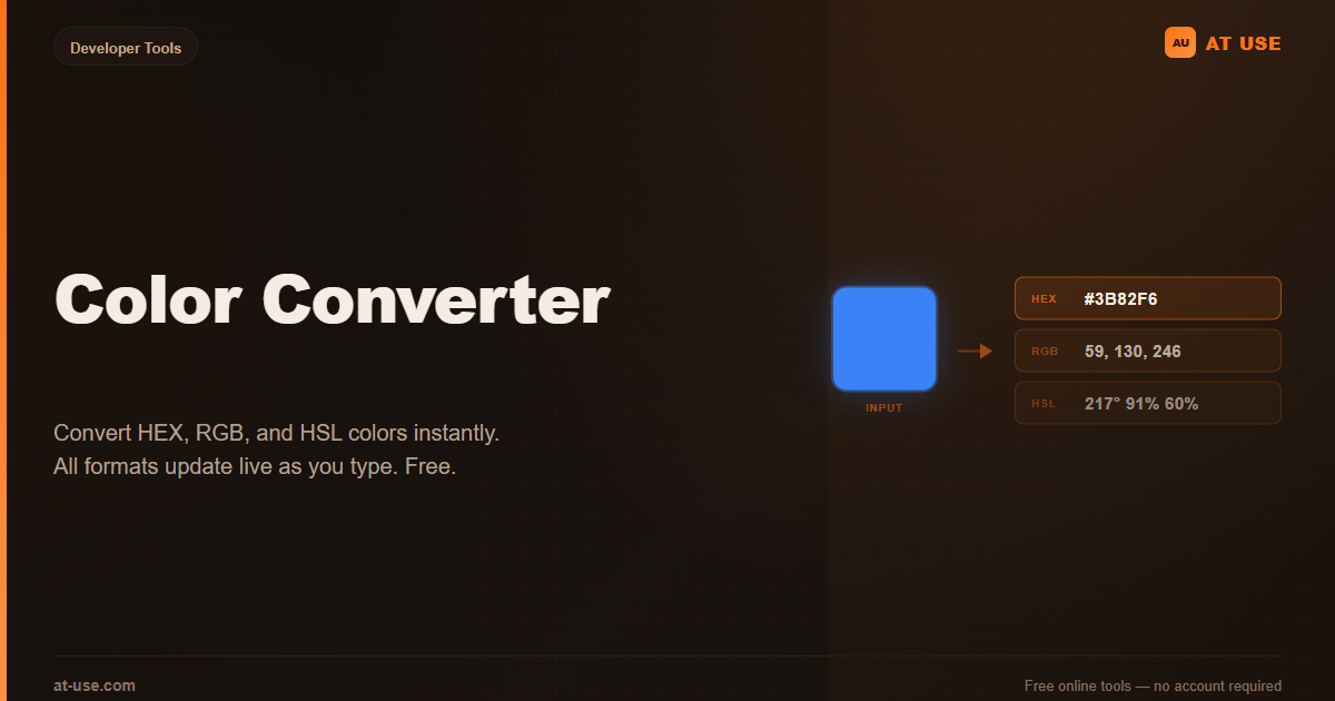Hex to RGB Color Converter — Free Online | AT USE